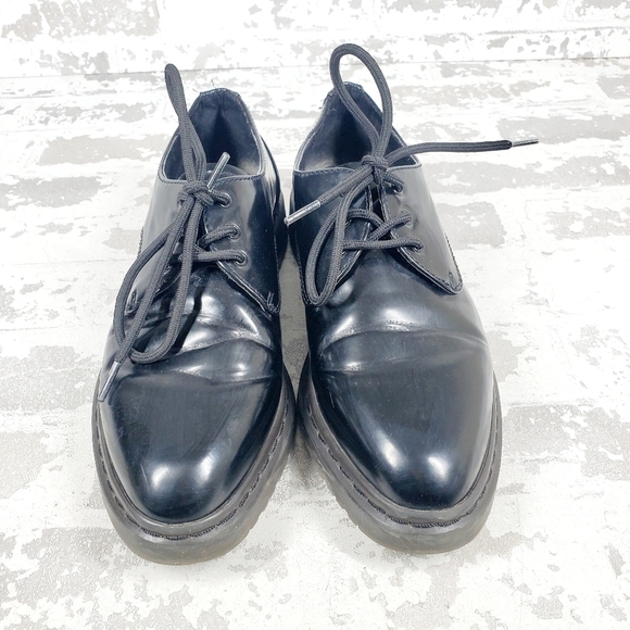 Zara Basic Collection Black Leather Lace-Up Business Casual Shoes K530 - Picture 3 of 11